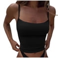 thumbnail image 1 of Cropped Tank Tops For Women Sevevn Fashion Women's Casual Summer Outgoing Solid Sexy-Neck Strap Camisoles Compression Tank Tops For Women, 1 of 9
