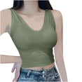 thumbnail image 1 of Cropped Tank Tops for Women Ribbed Solid Color Camis Slim Fit V Neck Tee Shirts Comfy Soft Tanks Summer Shopping Going Out Wear Dressy Casual Sleeveless Tops, 1 of 9
