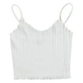 thumbnail image 1 of Cropped Tank Tops for Women Spaghetti Strap Crop Top Basic Sports Cami for Teen Girls Sleeveless Knit Solid Vest Shirts, 1 of 6