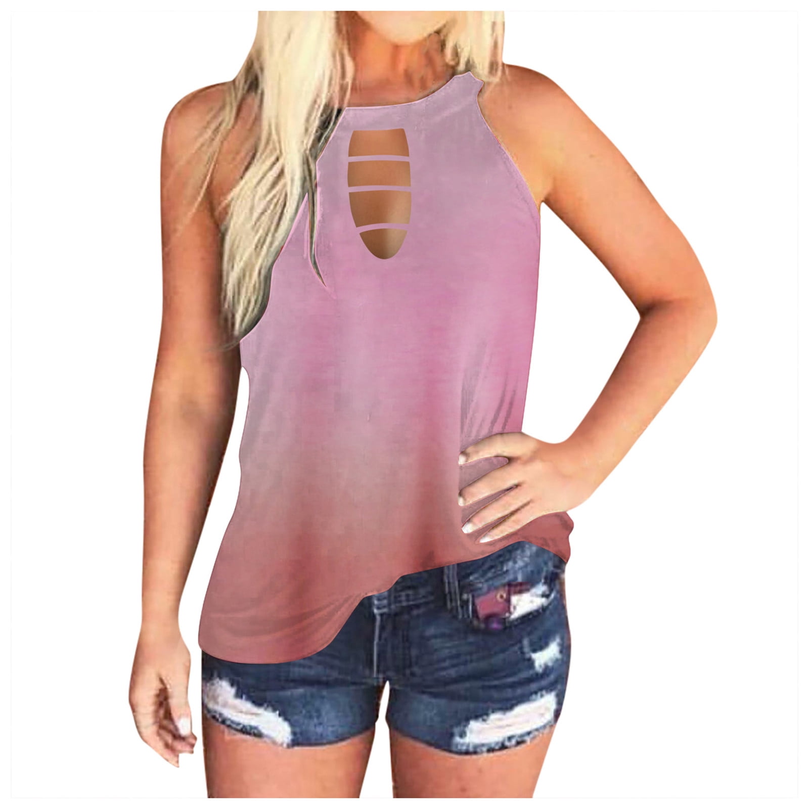 Cropped Tops for Women Going Out, Ruffled V Neck Chiffon Summer Blouse