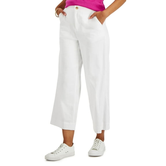 Cropped Wide-Leg Pants Bright White 18