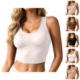 thumbnail image 1 of Cropped Workout Tank Tops for Women Summer Scoop Neck Racerback Molded Cup Longline Sports Bra Yoga Gym Tanks, 1 of 6