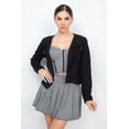 thumbnail image 1 of Cropped Zip-up Moto Suede Jacket, 1 of 4