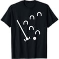thumbnail image 1 of Croquet mallet and hoops T-ShirtMen and women, Black T-shirt, size: Extra large S-4XL, 1 of 4