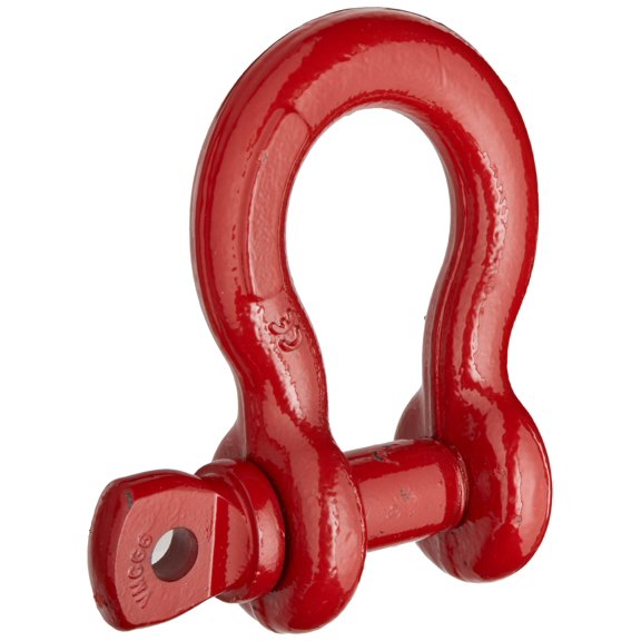 Crosby 1018525 Carbon Steel S-209 Screw Pin Anchor Shackle, Self-Colored, 6-1/2 Ton Working Load Limit, 7/8" Size CA2
