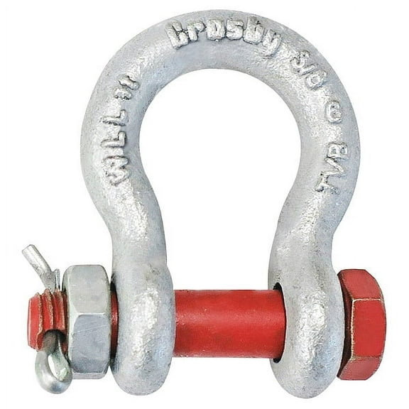 Crosby Anchor Shackle,1/4" Body Sz,Galvanized 1019466