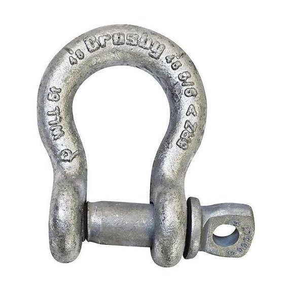 Crosby Anchor Shackle,30,000 lb,Alloy Steel G-209A