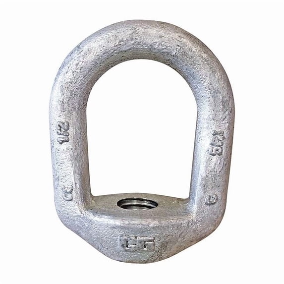 Oval Eye Nut, 5/8"-11 Thread Size, 11/16 in Thread Lg, Steel, Hot Dipped Galvanized 1090535