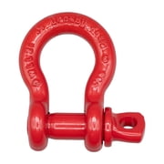 Crosby S-209 3/4" Anchor Shackle Carbon Steel w/Alloy Screw Pin 10,470 lbs WLL, Red Painted Heavy Duty D Ring Shackle for Towing, Rigging & Vehicle Recovery, 1018507