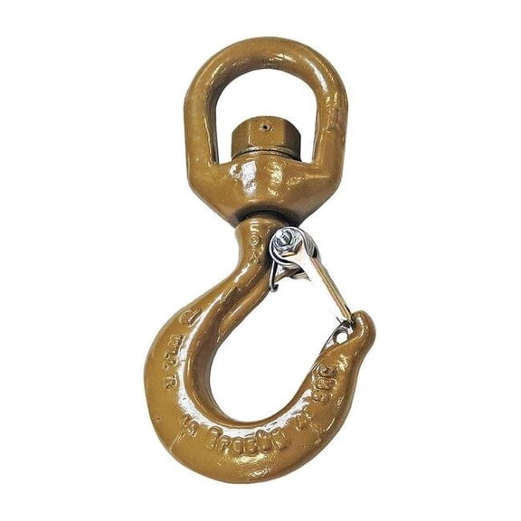 Crosby Swivel Hook,Alloy Steel,22,000 lb.,Gold 1048868