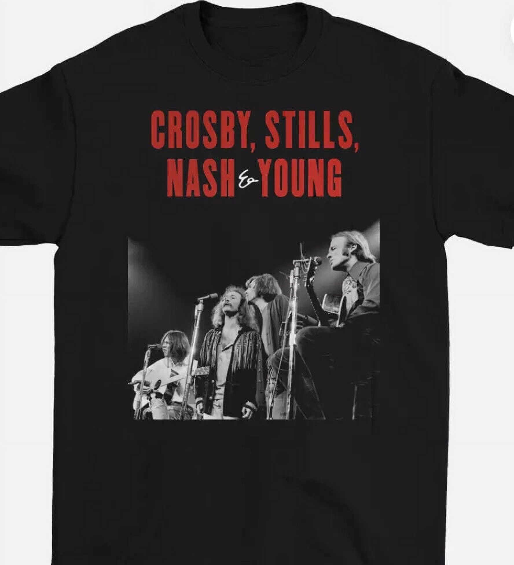 Crosby Stills Nash Young Men Tshirt Black Unisex All Sizes S to 5XL
