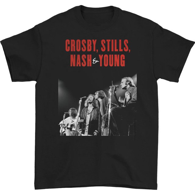 Crosby Stills Nash Young Men Tshirt Black Unisex All Sizes S to 5XL