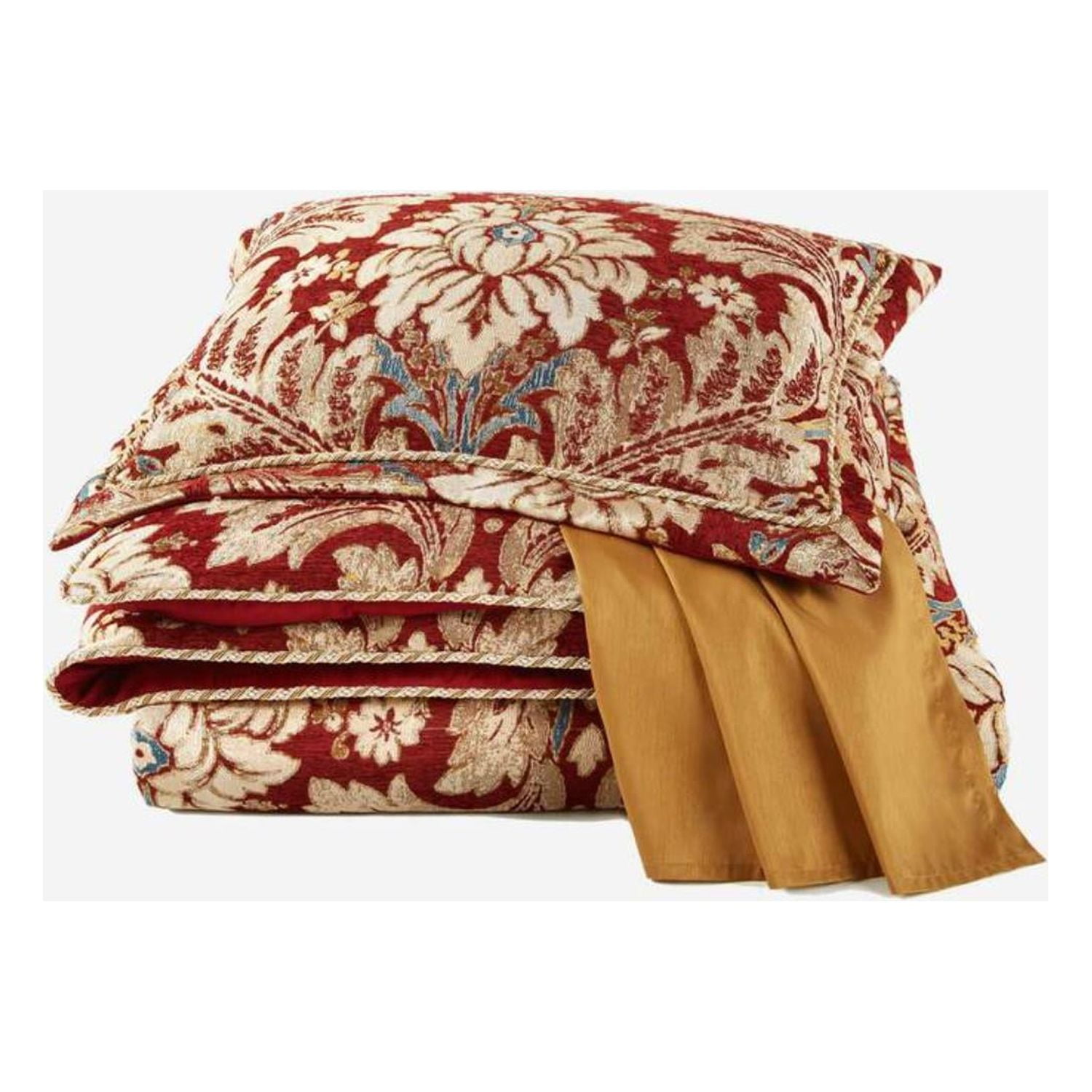 Croscill Arden Queen 4 Piece Comforter Set With Red Finish 2A0-003O0-9003/610