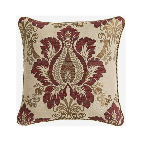 Croscill Esmeralda 18" Decorative Pillow In Bordeaux Finish 2A0-590O0-9016/603
