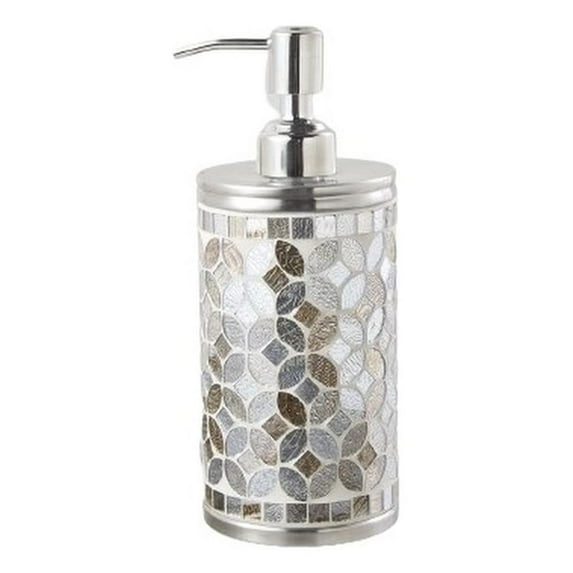 Croscill Seville Mosaic Glass Lotion Pump in Silver