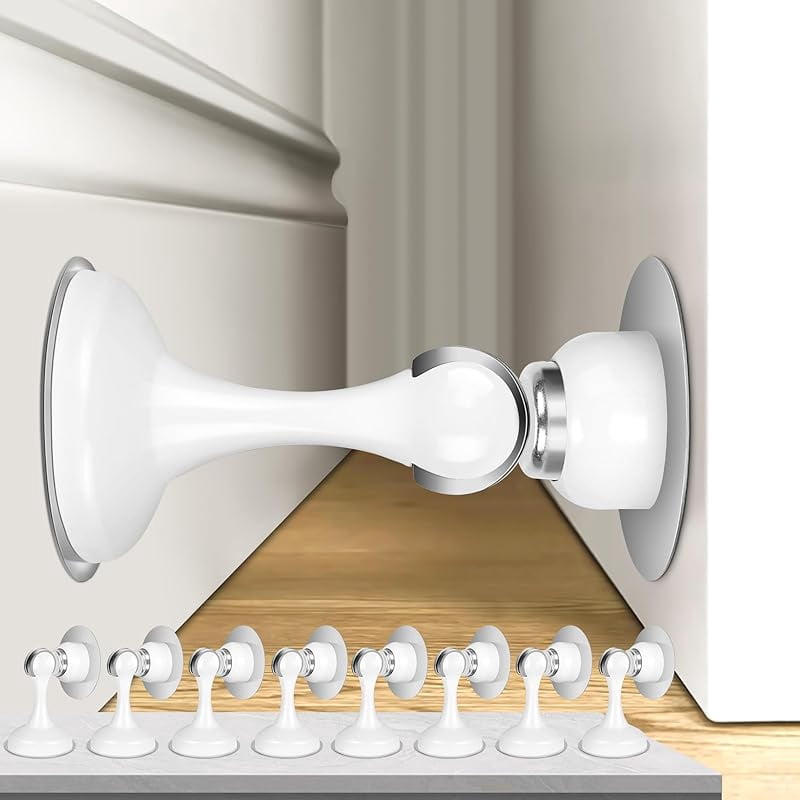 Magnetic Door Stops - Stainless Steel Door Holder For Wall & Floor, Strong Rust-Resistant Door Stop - View #2