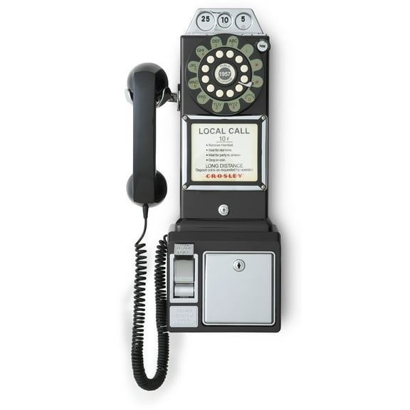 Crosley 1950's Pay Phone - Corded phone - black