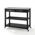 thumbnail image 1 of Crosley Furniture Stainless Steel Top Kitchen Prep Cart Black/Stainless Steel, 1 of 8