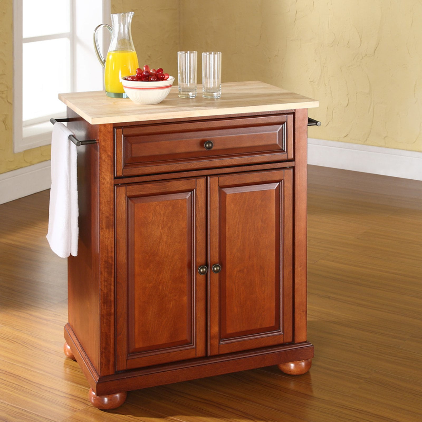 Crosley Alexandria Natural Wood Top Kitchen Island - Walmart.com