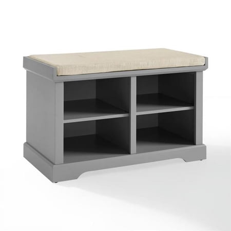 Crosley Anderson Storage Bench - Gray & Tan - 18 x 28 x 15 in.