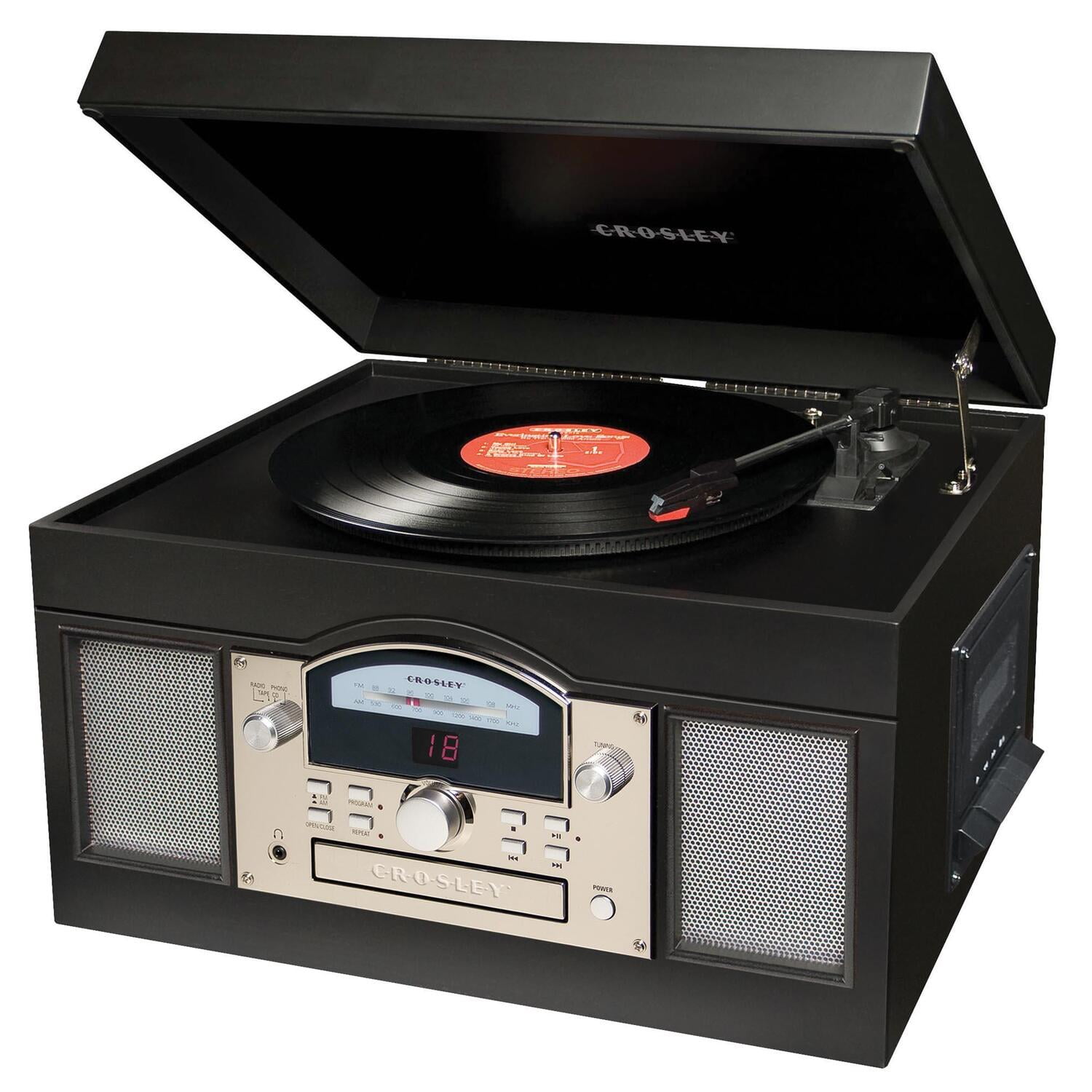 CR6001A Archiver Black Record/CD/Cassette Turntable