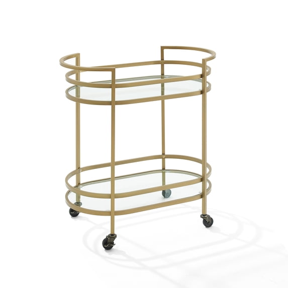 Crosley Bailey Steel Bar Cart - Gold