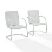 Crosley Brands Bates 2Pc Outdoor Chair Set White - 2 Chairs