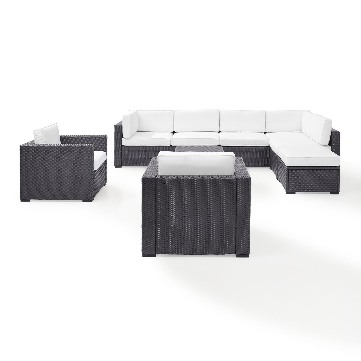 Crosley  Biscayne 7 Piece Outdoor Wicker Seating Set - White - image 1 of 4