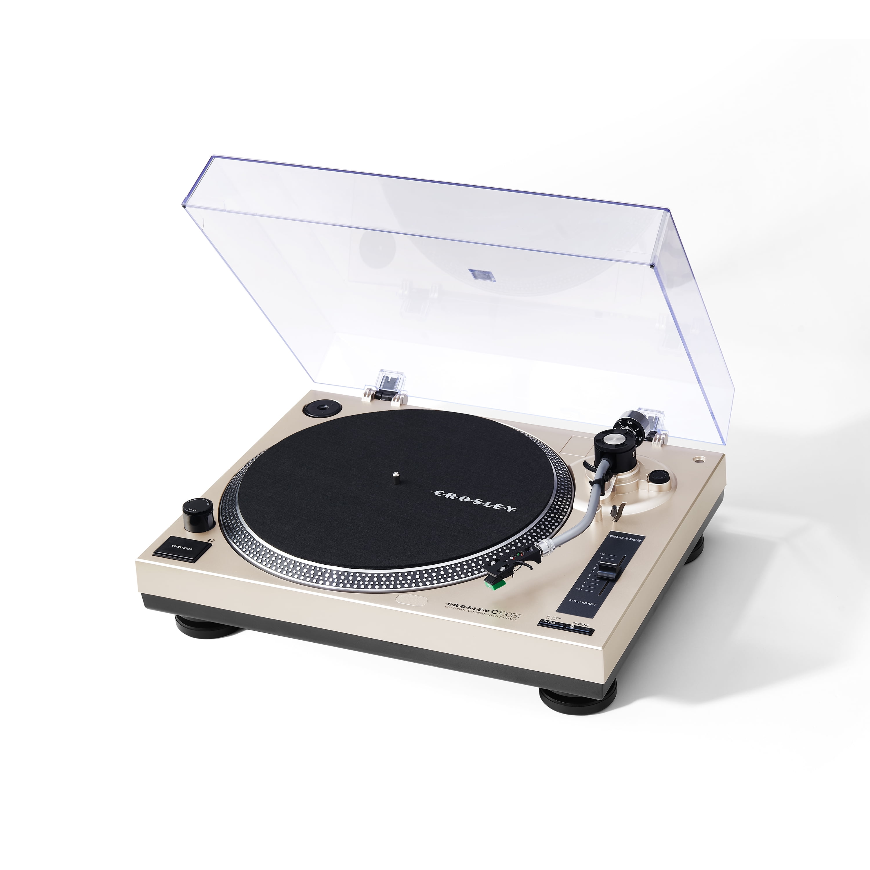 Crosley C100BT Bluetooth Vinyl Record Player, 2-Speed Belt-Drive Turntable, Audio-Technica Needle