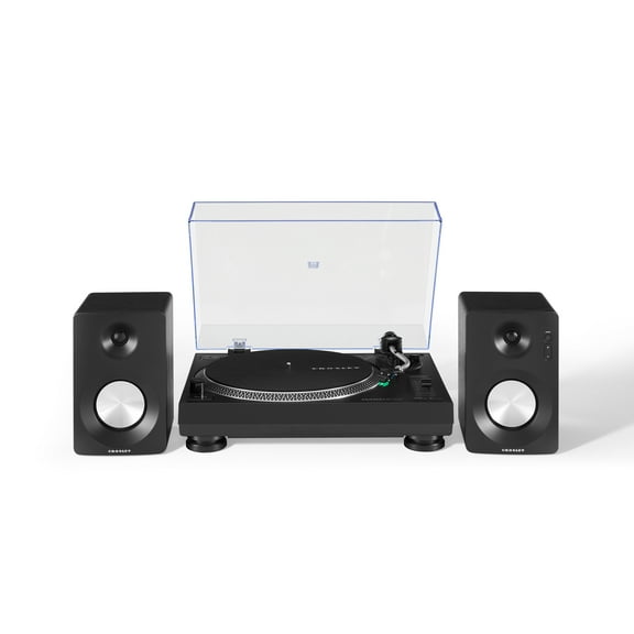 Crosley C100BT Vinyl Record Player with Speakers and Wireless Bluetooth - Audio Turntables