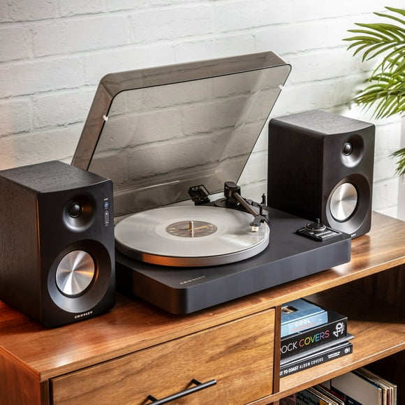 Crosley C300 Fully Automatic Turntable With S100 Speakers In Black