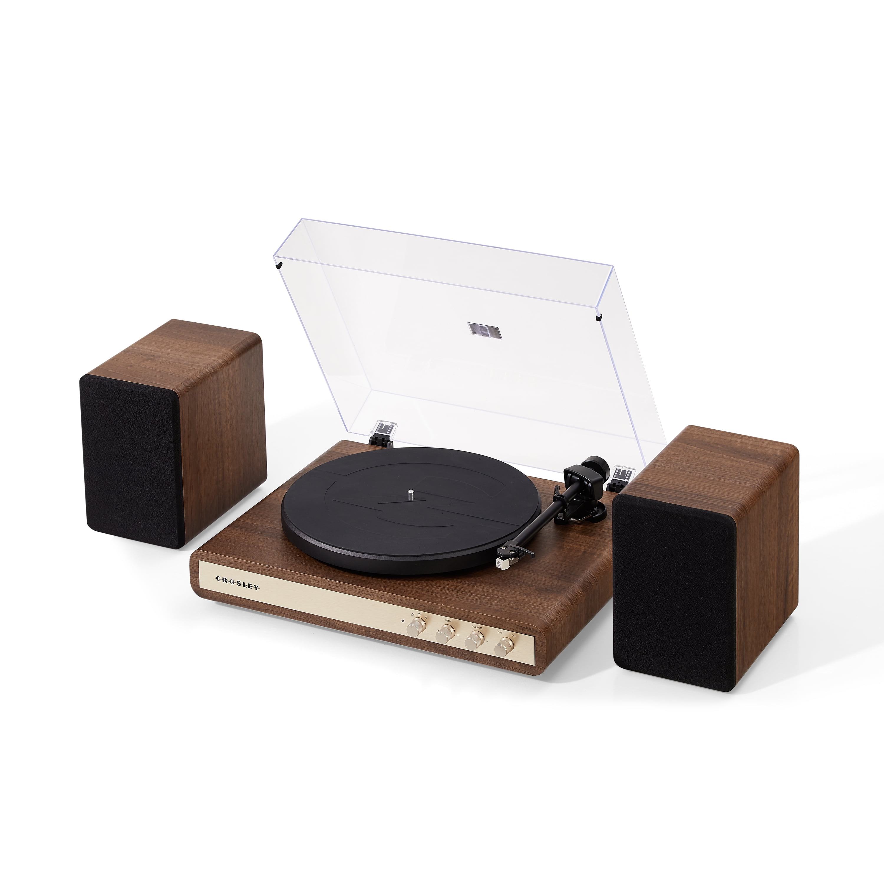 Crosley C65 Record Player with Speakers and Wireless Bluetooth - Audio Turntables