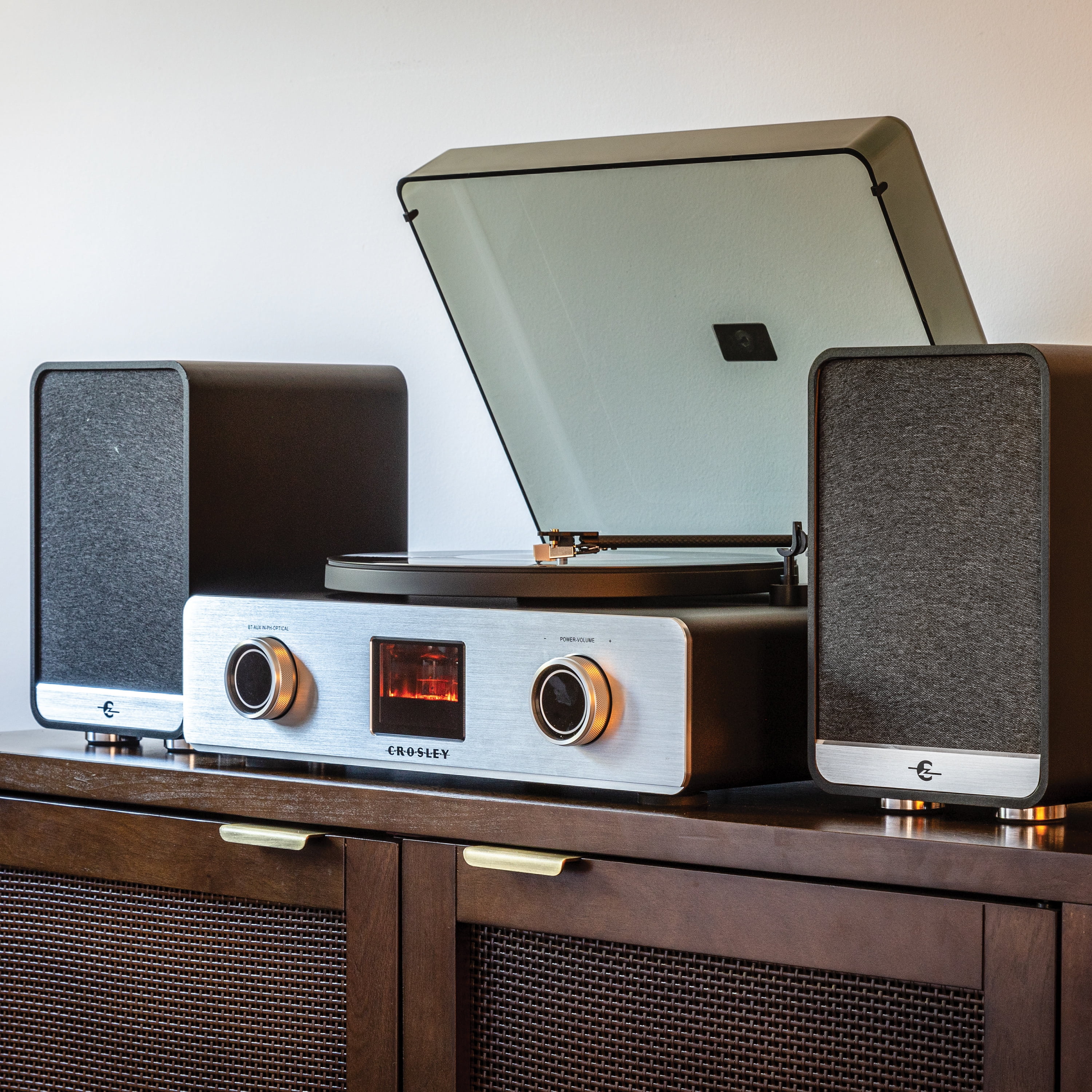 Crosley C92 Record Player With Speakers In Black