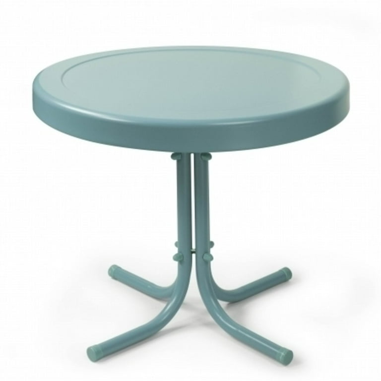 Crosley Outdoor Retro Metal Side Table Blue