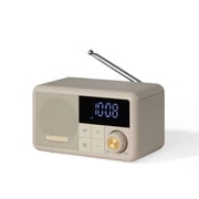 Crosley CR1121A Cooper Radio/Clock Bluetooth Speaker - Pebble-NEW