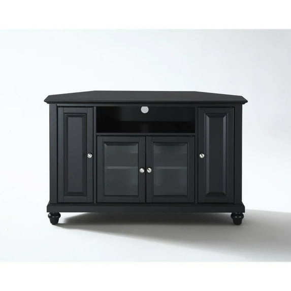 Crosley Cambridge 48" Corner TV Stand in Black