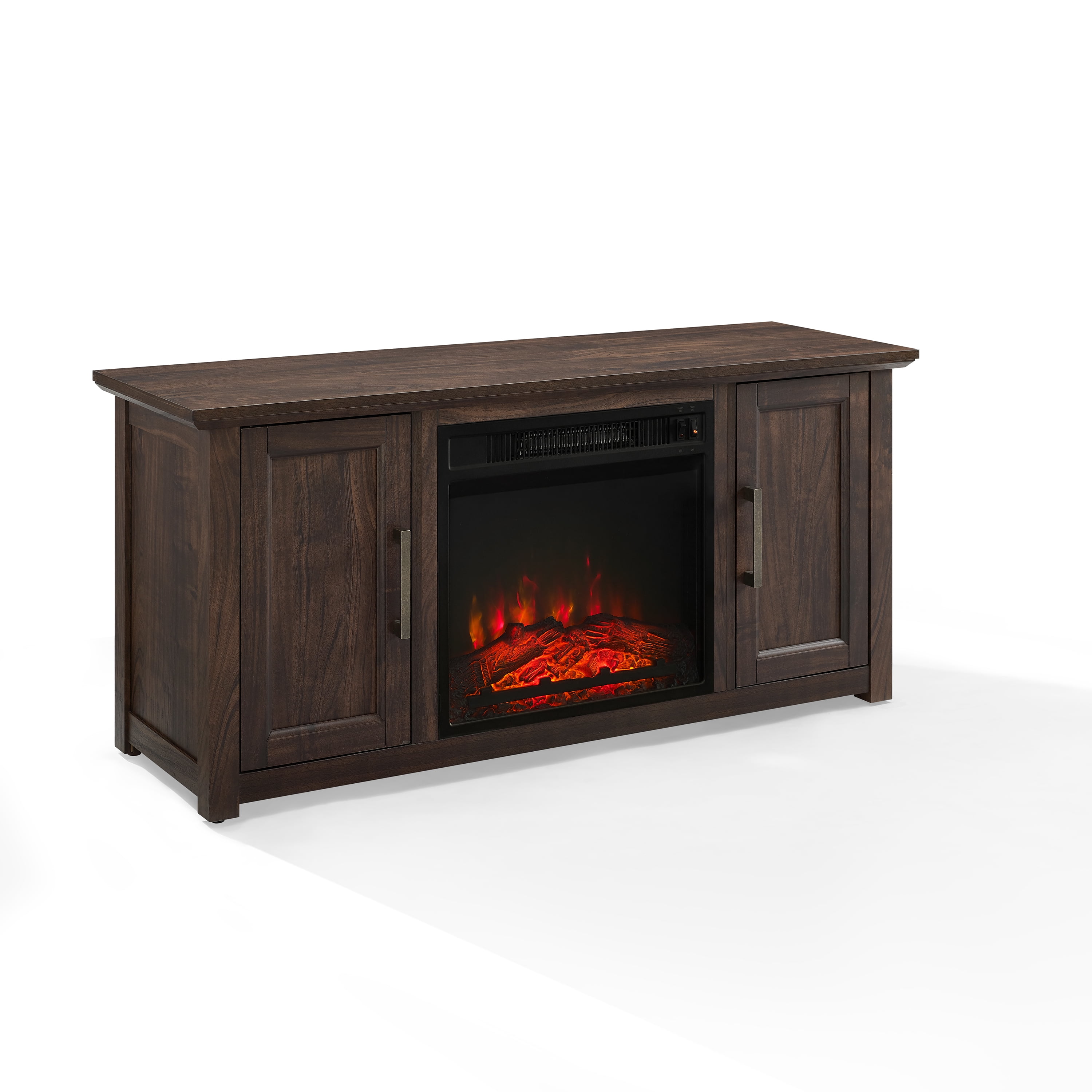Camden 48" Dark Walnut TV Stand with Electric Fireplace