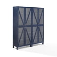 thumbnail image 1 of Crosley Furniture Cassai 2-Piece MDF Wood and Glass Storage Pantry Set in Navy, 1 of 16