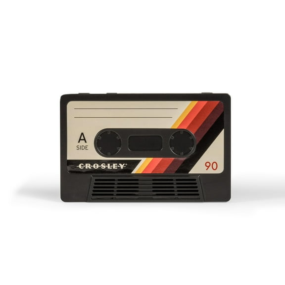 Crosley Cassette Retro Portable Bluetooth Speaker, Rechargeable Wireless Speakers, Storage Case