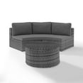 thumbnail image 1 of Crosley Catalina 2Pc Outdoor Wicker Sectional Set Gray/Gray - Sectional Sofa & Round Glass Top Coffee Table, 1 of 8