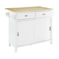 thumbnail image 1 of Crosley Cora Drop Leaf Kitchen Island, White Natural, 1 of 25