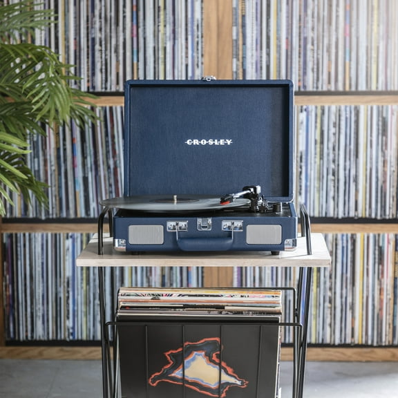 Open Box Crosley Cruiser Plus Vinyl Record Player with Speakers and Wireless Bluetooth - Audio Turntables