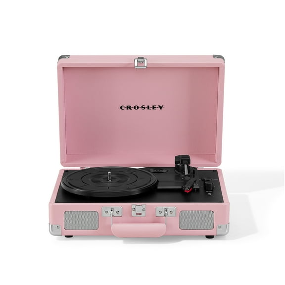 Crosley Cruiser Premier Vinyl Record Player with Speakers and Bluetooth -Blush Pink