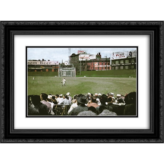 Crosley Field 2x Matted 24x20 Black Ornate Framed Art Print from the Stadium Series