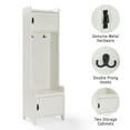 thumbnail image 1 of Crosley Fremont Hall Tree with Storage Cabinets and Coat Rack Hooks for Hanging, 1 of 3