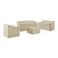 thumbnail image 1 of Crosley Furniture 4 Piece Outdoor Vinyl Sofa Cover Set in Tan, 1 of 5