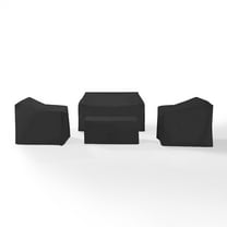 Crosley Furniture 4Pc Outdoor Furniture Cover Set in Black