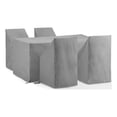 thumbnail image 1 of Crosley Furniture 5-Piece Vinyl Outdoor Dining Furniture Cover Set in Gray, 1 of 10