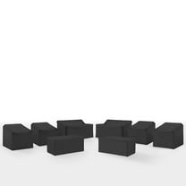 Crosley Furniture 8Pc Outdoor Furniture Cover Set in Black