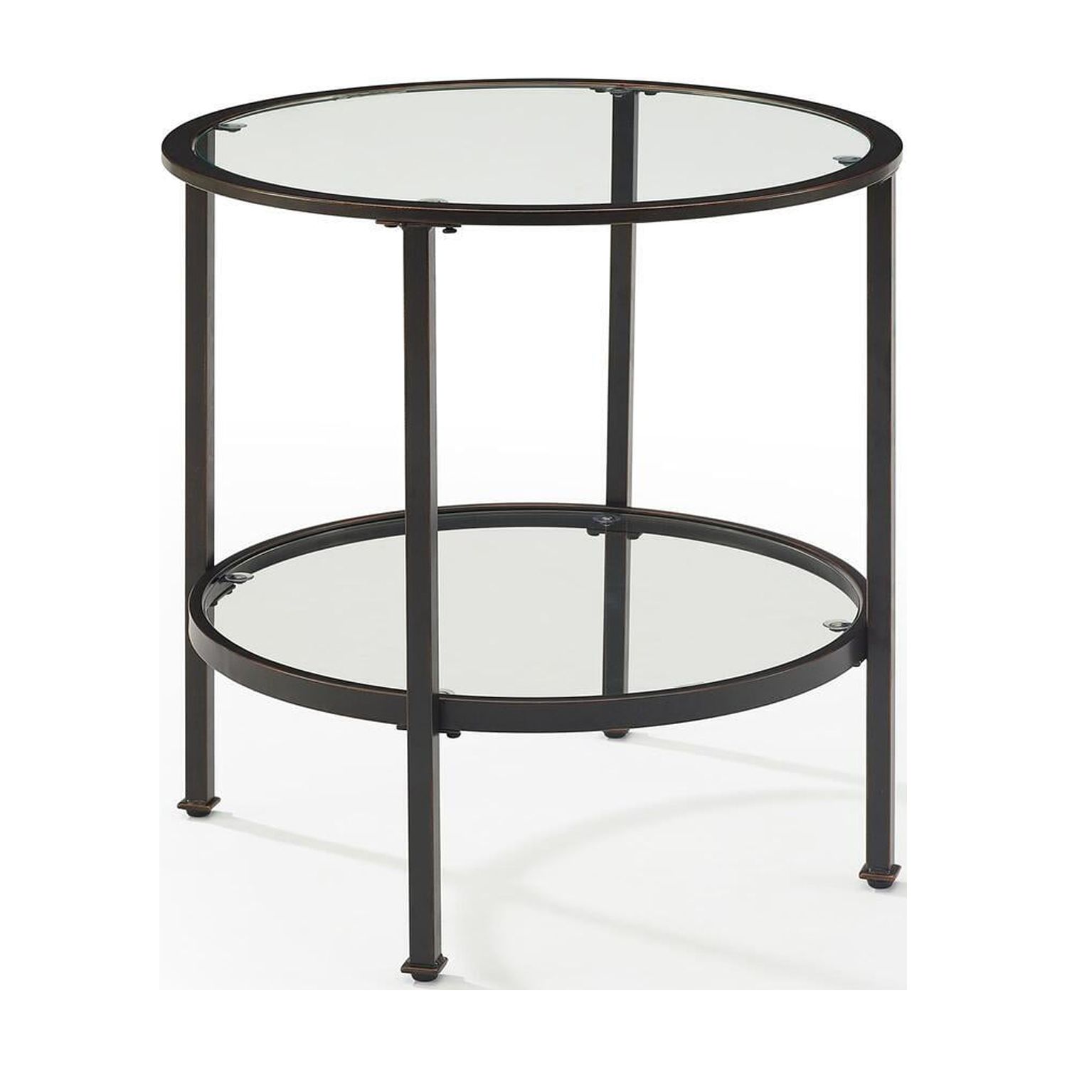 Crosley Furniture Aimee 24"Round Metal Accent End Table in Oil Rubbed Bronze - image 1 of 8